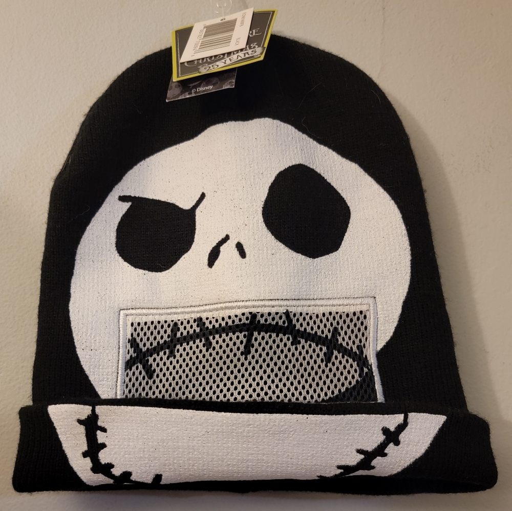 Disney Black and White Nightmare Before Christmas Beanie - Picture 2 of 6